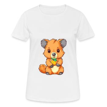 Quokka Colorful Watercolor Cartoon Kawaii Animal - Women's Breathable T-Shirt - white - Front - AI Model Female 172 dark (172cm)