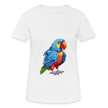 Parrot Colorful Watercolor Cartoon Kawaii Animal - Women's Breathable T-Shirt - white - Front - AI Model Female 172 dark (172cm)