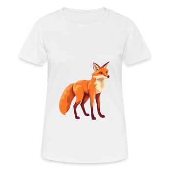 Fuchs Buntes Aquarell Cartoon Kawaii Tier - Frauen T-Shirt atmungsaktiv - Weiß - Vorne - AI Model Female 172 dark (172cm)
