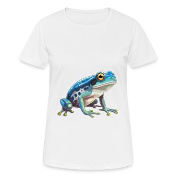 Grenouille Aquarelle Colorée Dessin Animé Kawaii Animal - T-shirt respirant Femme - blanc - Devant - AI Model Female 172 dark (172cm)