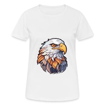 Adler Buntes Aquarell Cartoon Kawaii Tier - Frauen T-Shirt atmungsaktiv - Weiß - Vorne - AI Model Female 172 dark (172cm)