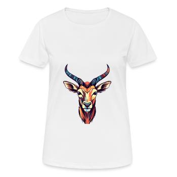 Impala Buntes Aquarell Cartoon Kawaii Tier - Frauen T-Shirt atmungsaktiv - Weiß - Vorne - AI Model Female 172 dark (172cm)