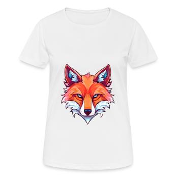 Fuchs Buntes Aquarell Cartoon Kawaii Tier - Frauen T-Shirt atmungsaktiv - Weiß - Vorne - AI Model Female 172 dark (172cm)