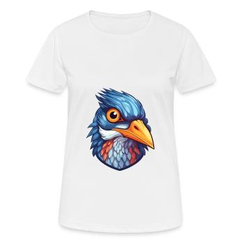 Kuckuck buntes Aquarell Cartoon Kawaii Tier - Frauen T-Shirt atmungsaktiv - Weiß - Vorne - AI Model Female 172 dark (172cm)