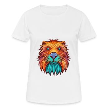 Beaver Colorful Watercolor Cartoon Kawaii Animal - Women's Breathable T-Shirt - white - Front - AI Model Female 172 dark (172cm)