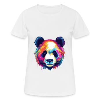 Panda Buntes Aquarell Cartoon Kawaii Tier - Frauen T-Shirt atmungsaktiv - Weiß - Vorne - AI Model Female 172 dark (172cm)