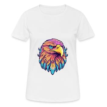 Adler Buntes Aquarell Cartoon Kawaii Tier - Frauen T-Shirt atmungsaktiv - Weiß - Vorne - AI Model Female 172 dark (172cm)
