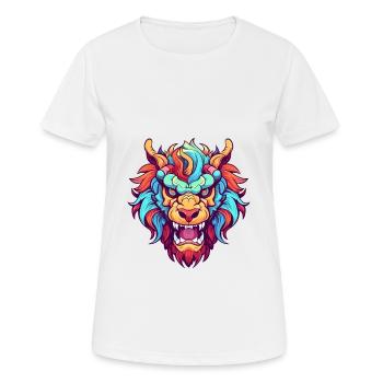 Chimera Colorful Watercolor Cartoon Kawaii Animal - Women's Breathable T-Shirt - white - Front - AI Model Female 172 dark (172cm)
