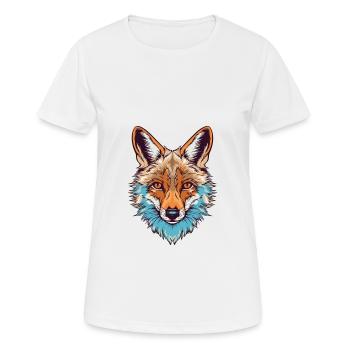 Kojote Buntes Aquarell Cartoon Kawaii Tier - Frauen T-Shirt atmungsaktiv - Weiß - Vorne - AI Model Female 172 dark (172cm)