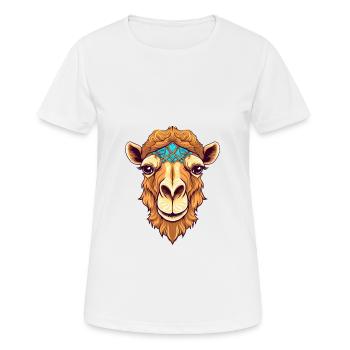 Kamel buntes Aquarell Cartoon Kawaii Tier - Frauen T-Shirt atmungsaktiv - Weiß - Vorne - AI Model Female 172 dark (172cm)