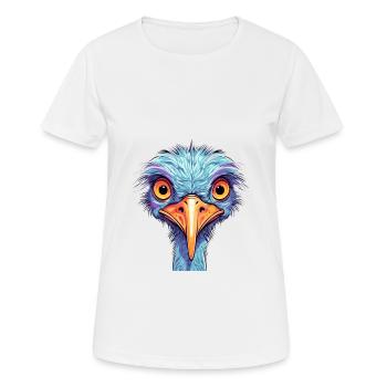 Strauß buntes Aquarell Cartoon Kawaii Tier - Frauen T-Shirt atmungsaktiv - Weiß - Vorne - AI Model Female 172 dark (172cm)