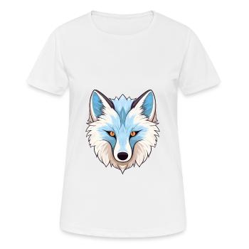 Arktisfuchs Bunte Aquarell-Karikatur Kawaii Anim - Frauen T-Shirt atmungsaktiv - Weiß - Vorne - AI Model Female 172 dark (172cm)