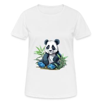 Panda Buntes Aquarell Cartoon Kawaii Tier - Frauen T-Shirt atmungsaktiv - Weiß - Vorne - AI Model Female 172 dark (172cm)