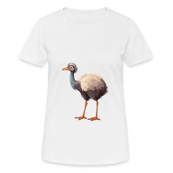 Strauß buntes Aquarell Cartoon Kawaii Tier - Frauen T-Shirt atmungsaktiv - Weiß - Vorne - AI Model Female 172 dark (172cm)