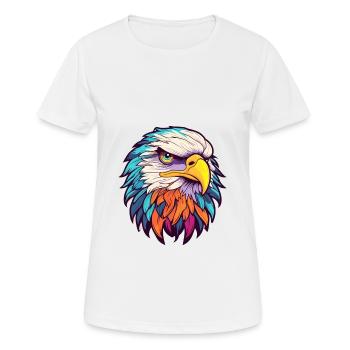 Adler Buntes Aquarell Cartoon Kawaii Tier - Frauen T-Shirt atmungsaktiv - Weiß - Vorne - AI Model Female 172 dark (172cm)