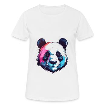 Panda Buntes Aquarell Cartoon Kawaii Tier - Frauen T-Shirt atmungsaktiv - Weiß - Vorne - AI Model Female 172 dark (172cm)