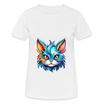 Chaton coloré aquarelle dessin animé kawaii animal - T-shirt respirant Femme - blanc - Devant - AI Model Female 172 dark (172cm)