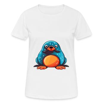 Mole Colorful Watercolor Cartoon Kawaii Animal - Women's Breathable T-Shirt - white - Front - AI Model Female 172 dark (172cm)