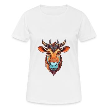 Bongo Aquarelle Colorée Dessin Animé Kawaii Animal - T-shirt respirant Femme - blanc - Devant - AI Model Female 172 dark (172cm)