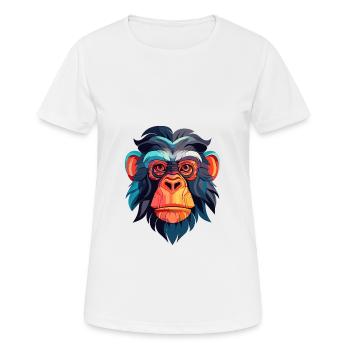 Bonobo Colorful Watercolor Cartoon Kawaii Animal - Women's Breathable T-Shirt - white - Front - AI Model Female 172 dark (172cm)