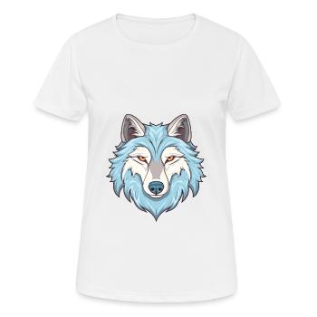 Arctic Wolf Colorful Watercolor Cartoon Kawaii Ani - Women's Breathable T-Shirt - white - Front - AI Model Female 172 dark (172cm)