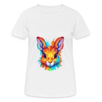 Eichhörnchen buntes Aquarell Cartoon Kawaii Tier - Frauen T-Shirt atmungsaktiv - Weiß - Vorne - AI Model Female 172 dark (172cm)