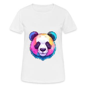 Panda Buntes Aquarell Cartoon Kawaii Tier - Frauen T-Shirt atmungsaktiv - Weiß - Vorne - AI Model Female 172 dark (172cm)