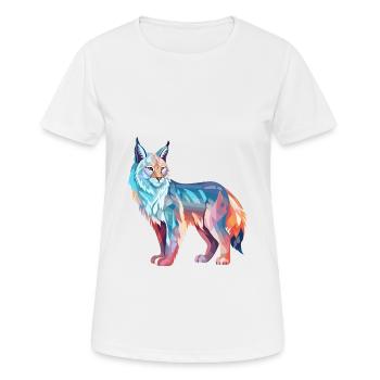 Luchs Buntes Aquarell Cartoon Kawaii Tier - Frauen T-Shirt atmungsaktiv - Weiß - Vorne - AI Model Female 172 dark (172cm)