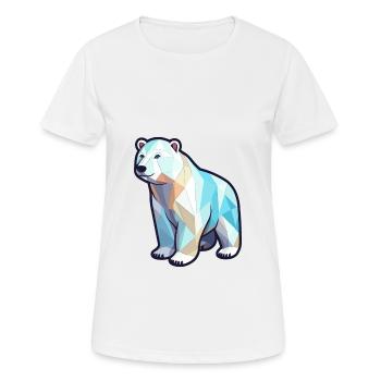 Polar Bear Cute Cartoon Kawaii Watercolor Animal P - Women's Breathable T-Shirt - white - Front - AI Model Female 172 dark (172cm)