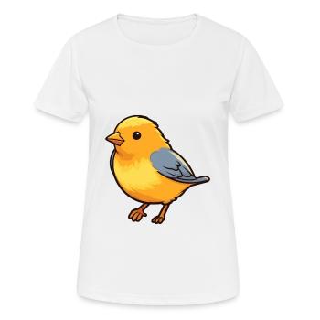 Canary Bird Cute Cartoon Kawaii Watercolor Animal - Women's Breathable T-Shirt - white - Front - AI Model Female 172 dark (172cm)