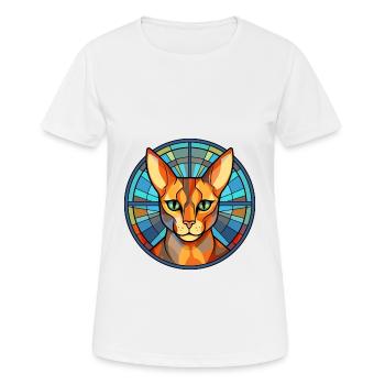 Ocicat Bunte Karikatur Kawaii Anima - Frauen T-Shirt atmungsaktiv - Weiß - Vorne - AI Model Female 172 dark (172cm)