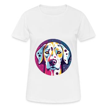 Dalmatinischer Hund Bunte Karikatur Kawai - Frauen T-Shirt atmungsaktiv - Weiß - Vorne - AI Model Female 172 dark (172cm)