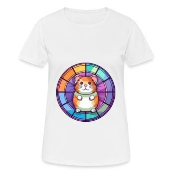 Hamster Bunte Karikatur Kawaii Anim - Frauen T-Shirt atmungsaktiv - Weiß - Vorne - AI Model Female 172 dark (172cm)