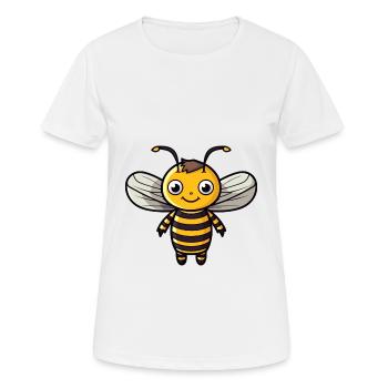 Abeille mignon dessin animé kawaii aquarelle animal animal de compagnie - T-shirt respirant Femme - blanc - Devant - AI Model Female 172 dark (172cm)