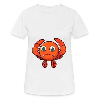 Craw Mignon Dessin Animé Kawaii Aquarelle Animal De Compagnie - T-shirt respirant Femme - blanc - Devant - AI Model Female 172 dark (172cm)