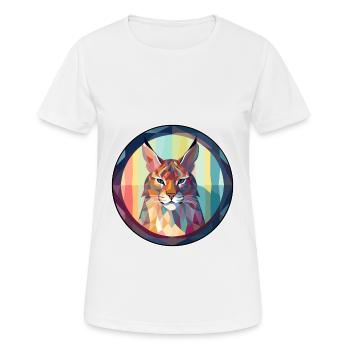 Luchs Buntes Cartoon-Kawaii-Tier - Frauen T-Shirt atmungsaktiv - Weiß - Vorne - AI Model Female 172 dark (172cm)