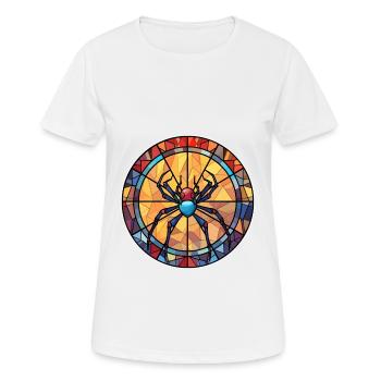 Spinne Buntglas Bunte Karikatur Kawaii Anima - Frauen T-Shirt atmungsaktiv - Weiß - Vorne - AI Model Female 172 dark (172cm)