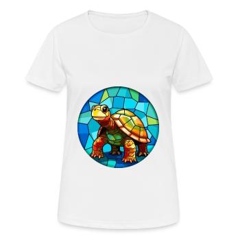 Schildkröte Bunte Karikatur Kawaii Anima - Frauen T-Shirt atmungsaktiv - Weiß - Vorne - AI Model Female 172 dark (172cm)