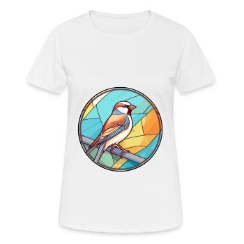 Sparrow Bunte Karikatur Kawaii Anim - Frauen T-Shirt atmungsaktiv - Weiß - Vorne - AI Model Female 172 dark (172cm)