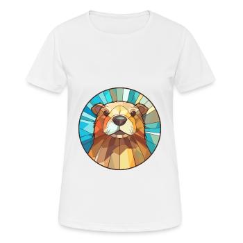Biber Buntglas Bunte Karikatur Kawaii Anima - Frauen T-Shirt atmungsaktiv - Weiß - Vorne - AI Model Female 172 dark (172cm)