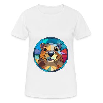 Und täglich grüßt Murmeltier Bunte Karikatur Kawaii An - Frauen T-Shirt atmungsaktiv - Weiß - Vorne - AI Model Female 172 dark (172cm)