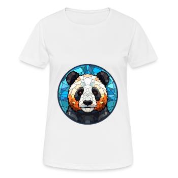 Panda Buntglas Bunte Karikatur Kawaii Tier - Frauen T-Shirt atmungsaktiv - Weiß - Vorne - AI Model Female 172 dark (172cm)