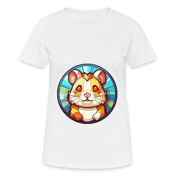Hamster Bunte Karikatur Kawaii Anim - Frauen T-Shirt atmungsaktiv - Weiß - Vorne - AI Model Female 172 dark (172cm)