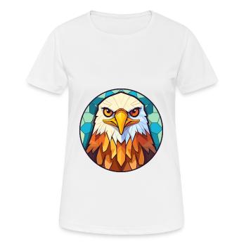 Falke Buntglas Bunte Karikatur Kawaii Anima - Frauen T-Shirt atmungsaktiv - Weiß - Vorne - AI Model Female 172 dark (172cm)