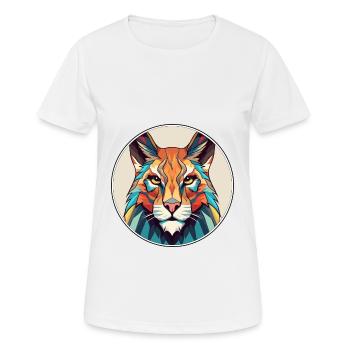 Luchs Buntes Cartoon-Kawaii-Tier - Frauen T-Shirt atmungsaktiv - Weiß - Vorne - AI Model Female 172 dark (172cm)