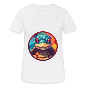 Schildkröte Bunte Karikatur Kawaii Anima - Frauen T-Shirt atmungsaktiv - Weiß - Vorne - AI Model Female 172 dark (172cm)