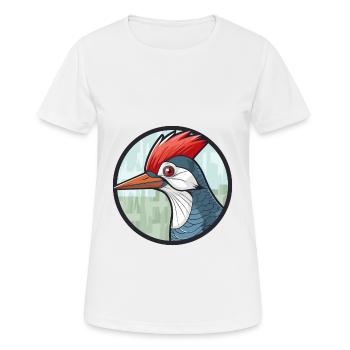Pic vitrail coloré Cartoon Kawaii A - T-shirt respirant Femme - blanc - Devant - AI Model Female 172 dark (172cm)