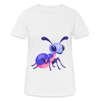 Fourmi mignon heureux kawaii dessin animé Clipart Animal - T-shirt respirant Femme - blanc - Devant - AI Model Female 172 dark (172cm)