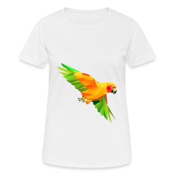 Papagei Niedlich Glücklich Kawaii Cartoon Clipart Tier - Frauen T-Shirt atmungsaktiv - Weiß - Vorne - AI Model Female 172 dark (172cm)