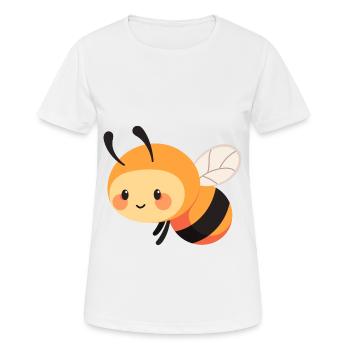 Abeille mignon heureux kawaii dessin animé Clipart Animal - T-shirt respirant Femme - blanc - Devant - AI Model Female 172 dark (172cm)